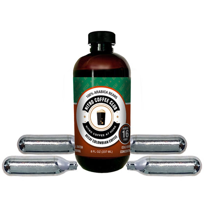 Nitro Coffee Club DECAF Cold Brew Concentrate - 1 Bottle & 4 Nitro Cartridges